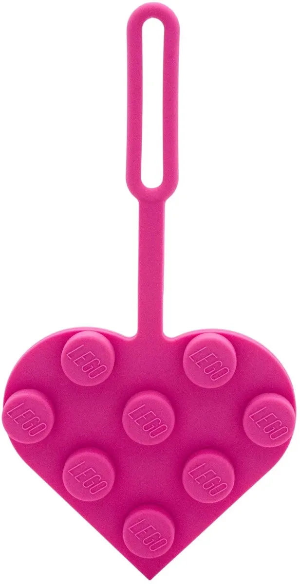 LEGO 3x3 Hart Bag Tag - Roze