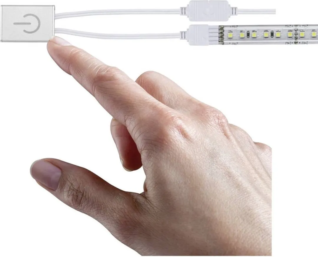 Paulmann 70975 Touchswitch 144W Metaal - 4.3x0.85x3cm Zilver