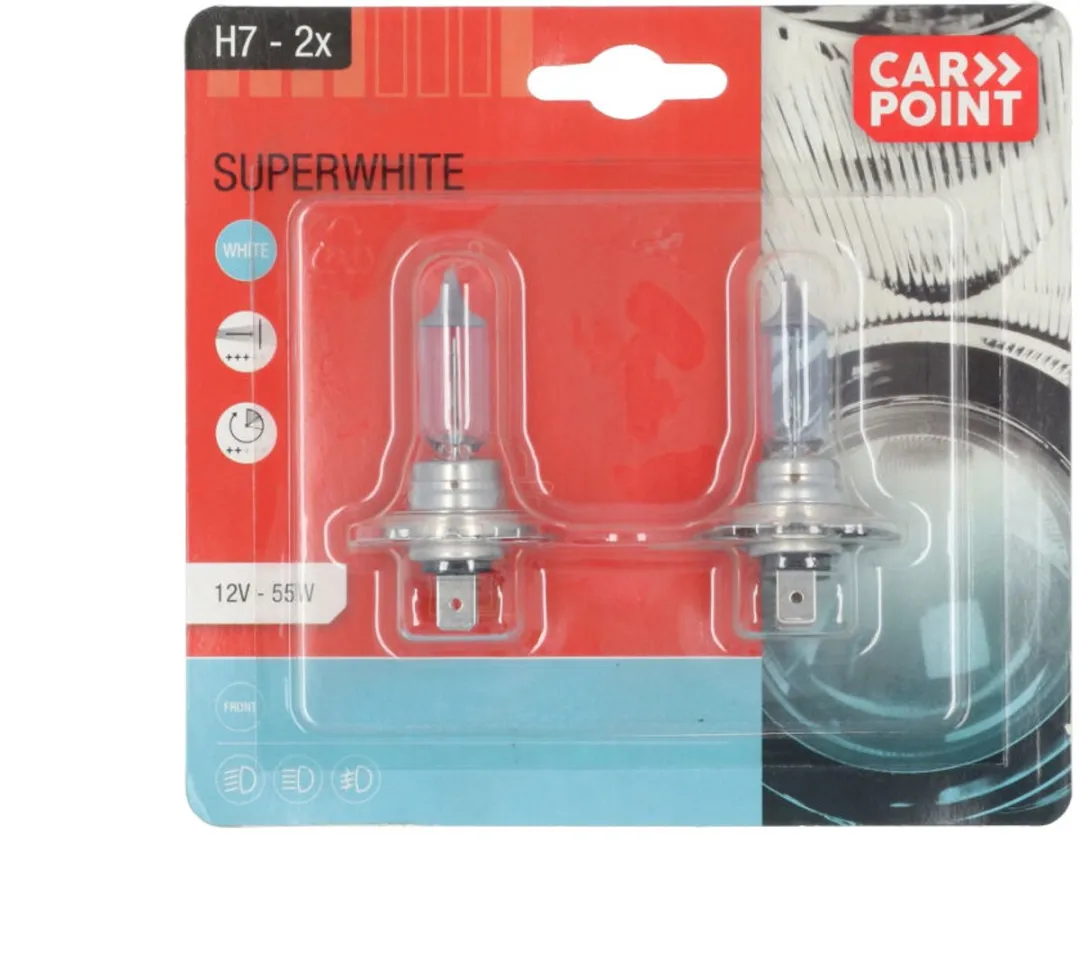 Carpoint Halogeen H7 12V 55W Superwhite - 2 Stuks