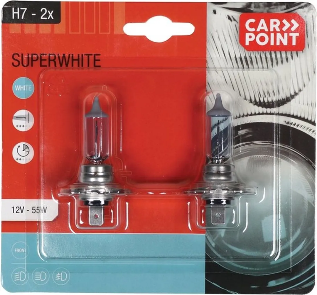 Carpoint Halogeen H7 12V 55W Superwhite - 2 Stuks - afbeelding 6 van 6