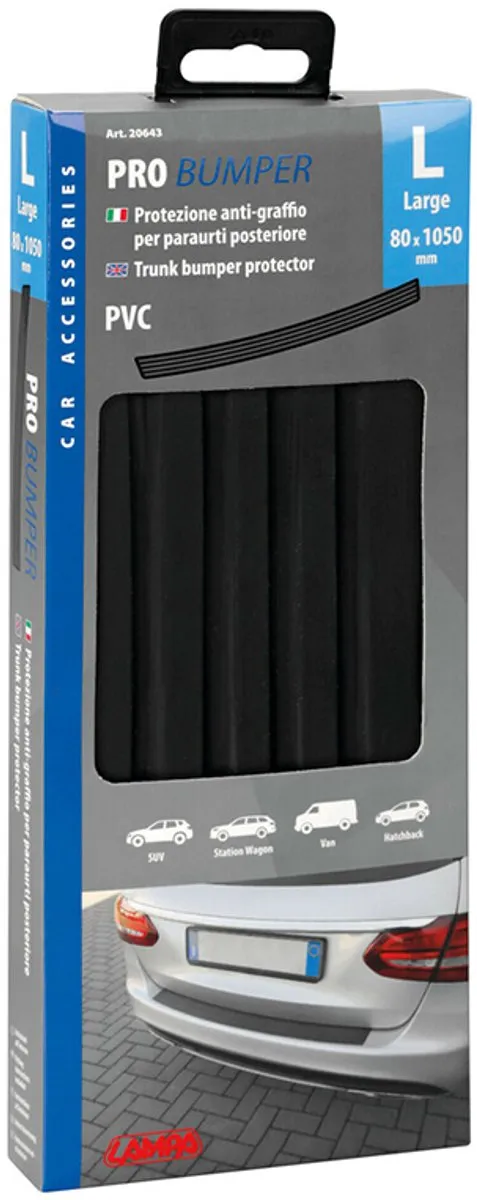 Lampa Pro Bumper Beschermstrip 80x1050mm - Zwart