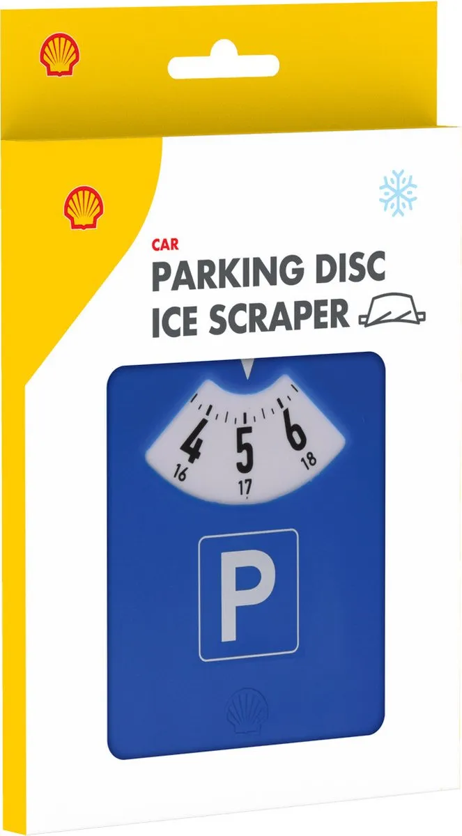 Shell Parkeerschijf Blauw - Inclusief IJskrabber