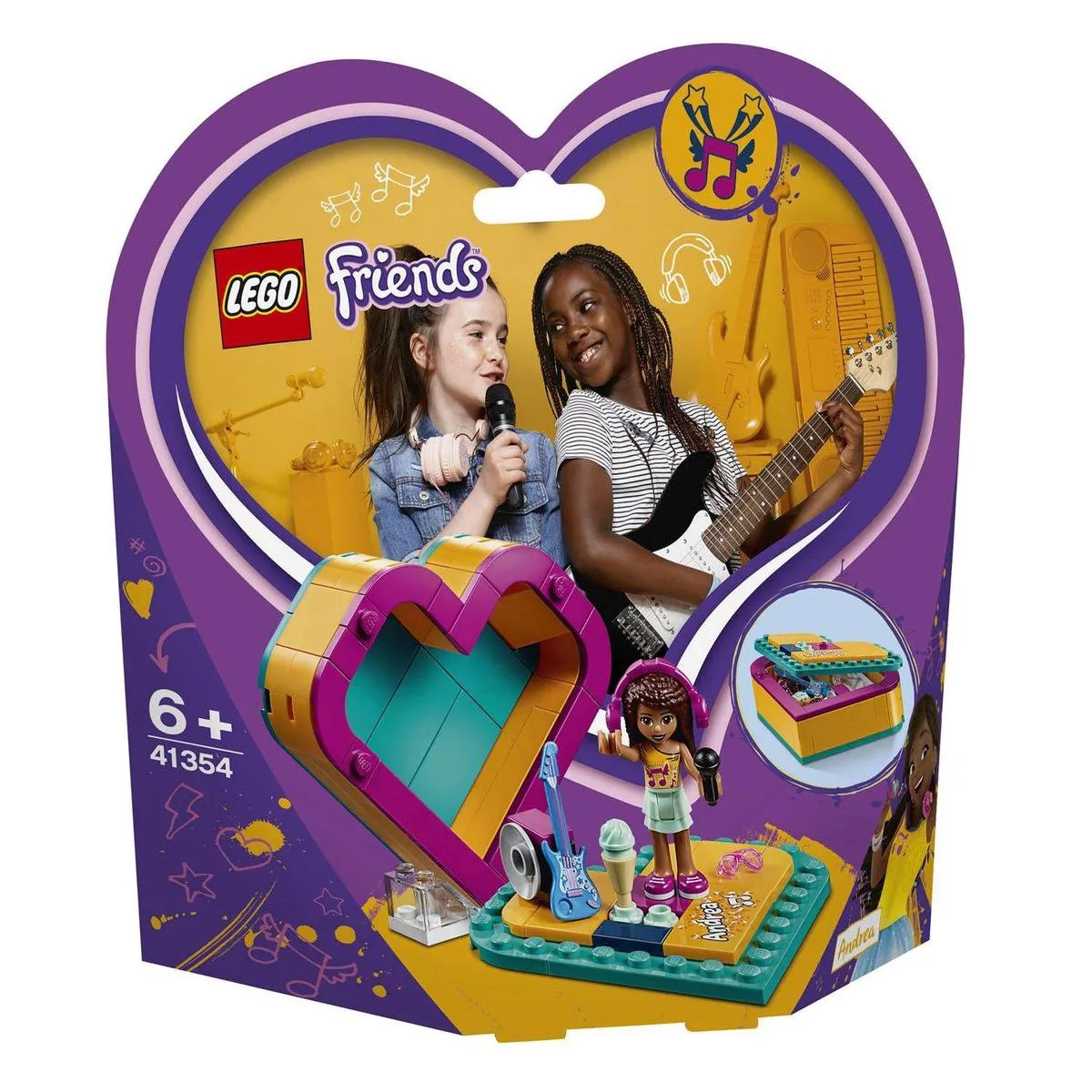 LEGO Friends Andrea's Hartvormige Doos 41354 - 84 Stukken