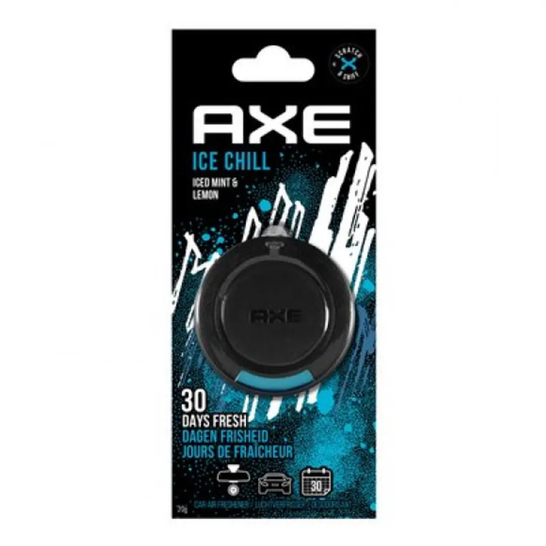 AXE 3D Luchtverfrisser Ice Chill - Verspreidt heerlijke natuurlijke geuren - Frozen Mint and Lemon - Werkt tot 30 dagen - Aan binnenspiegel