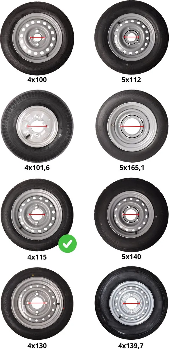 Vredestein Compleet Wiel 10 inch 5.00-10 - 4x115 - 450 kg