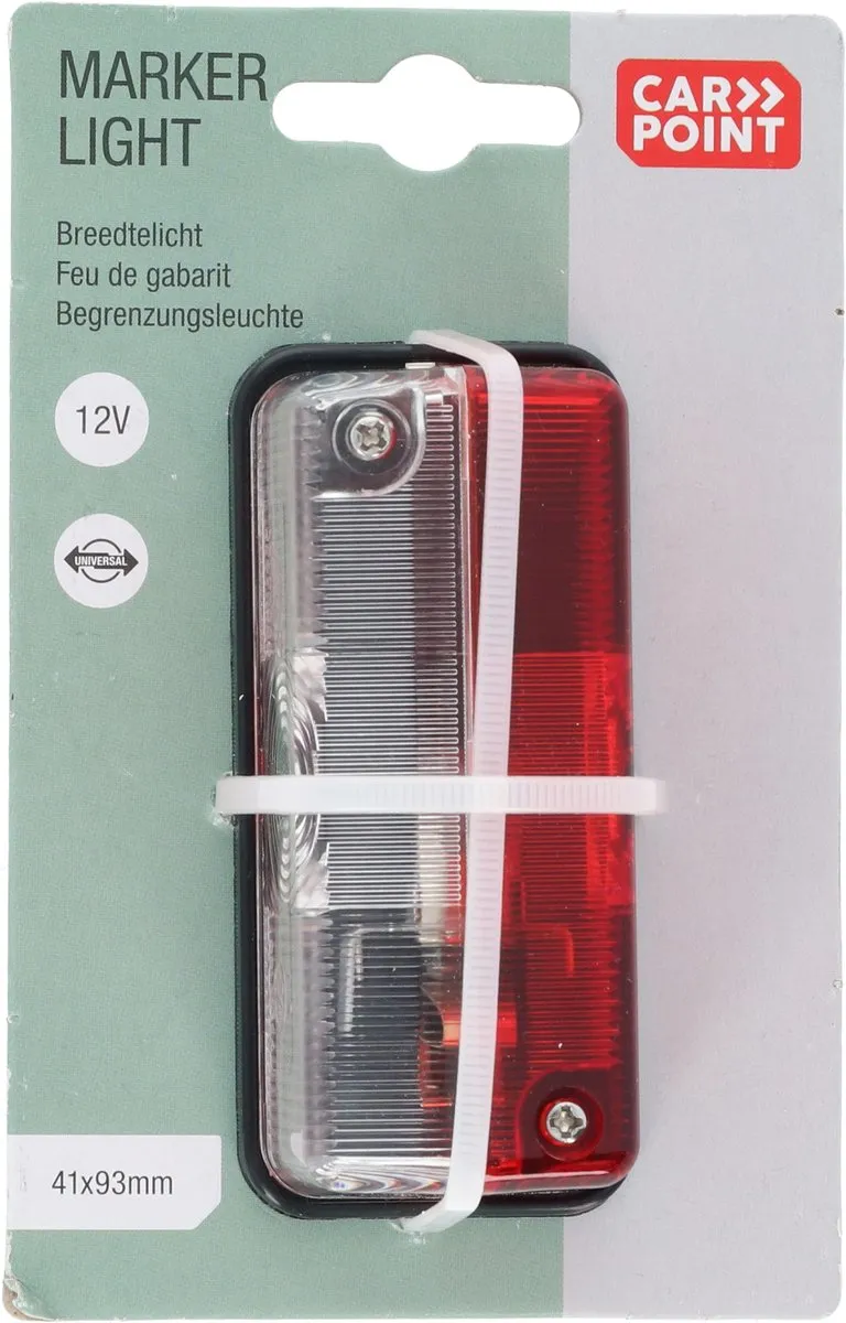 Carpoint Breedtelicht 12V 95mm - Rood/wit