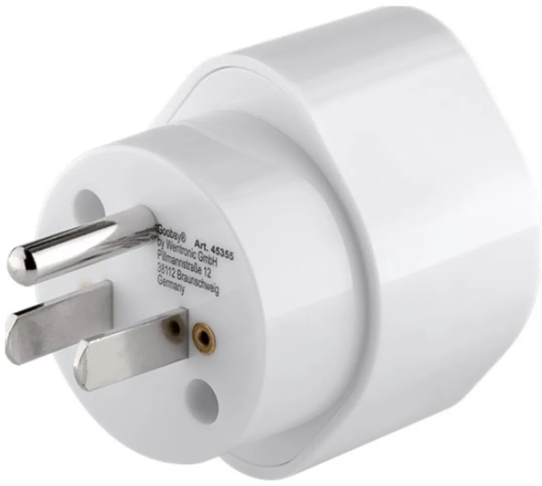 Goobay Reisadapter Europa naar Verenigde Staten en Japan - Geaard - Wit