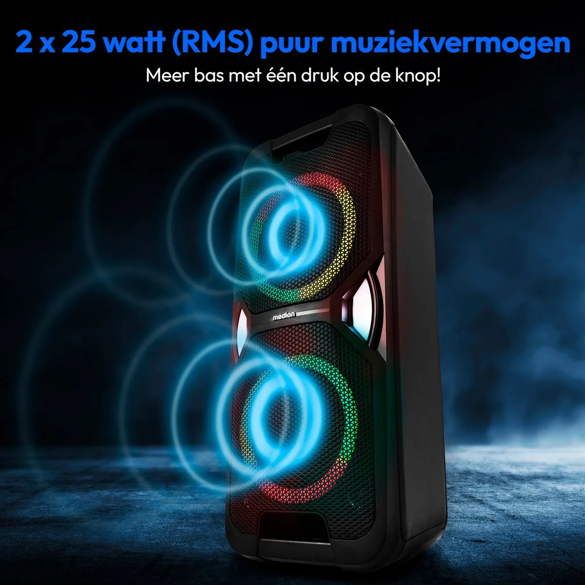 Medion PE-1 Pure Partybox 50W - MD400000 - Zwart