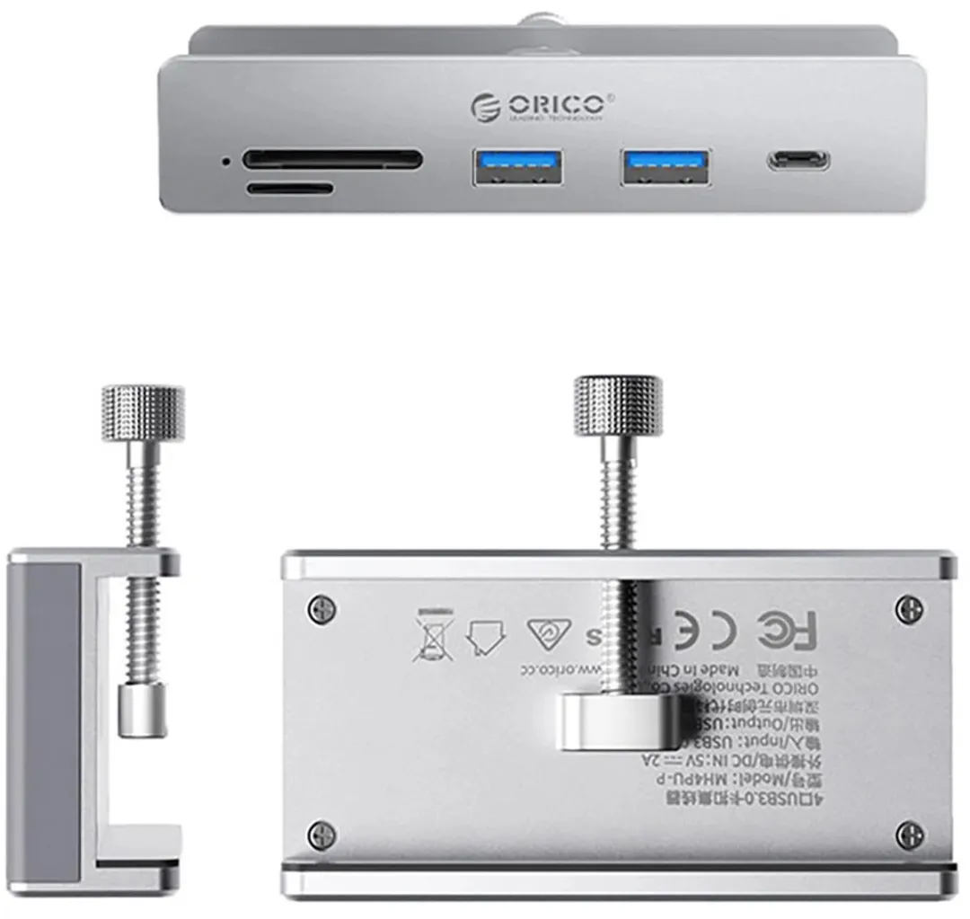 ORICO USB-C Hub Adapter 2x USB-A 3.2 - SD/TF Cardreader - Transparant