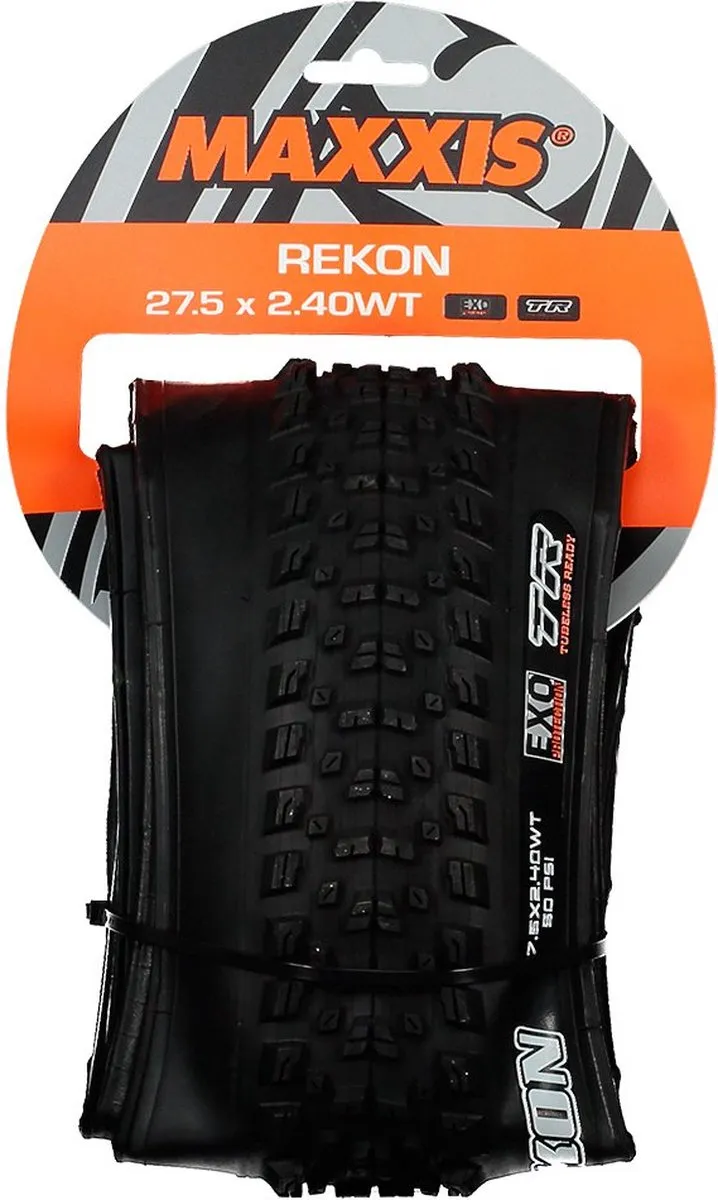 Maxxis Rekon Exo/TR 60 TPI MTB Vouwband 27.5" - Tubeless - Zwart