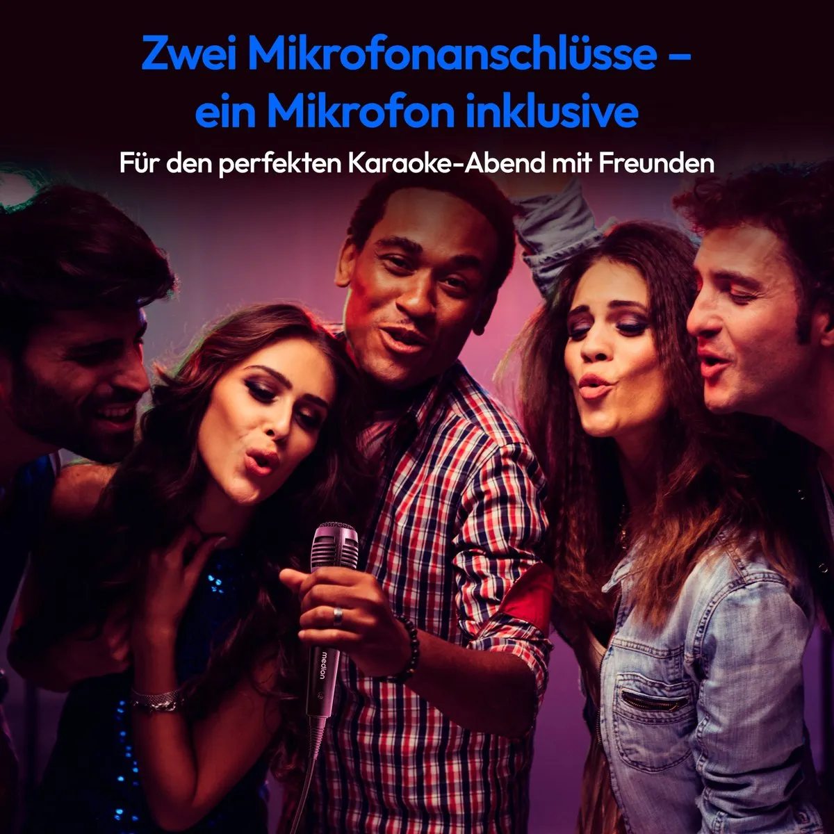 Medion PX-1 Plus Partybox - 100W - Draagbare Bluetooth-luidspreker - Zwart