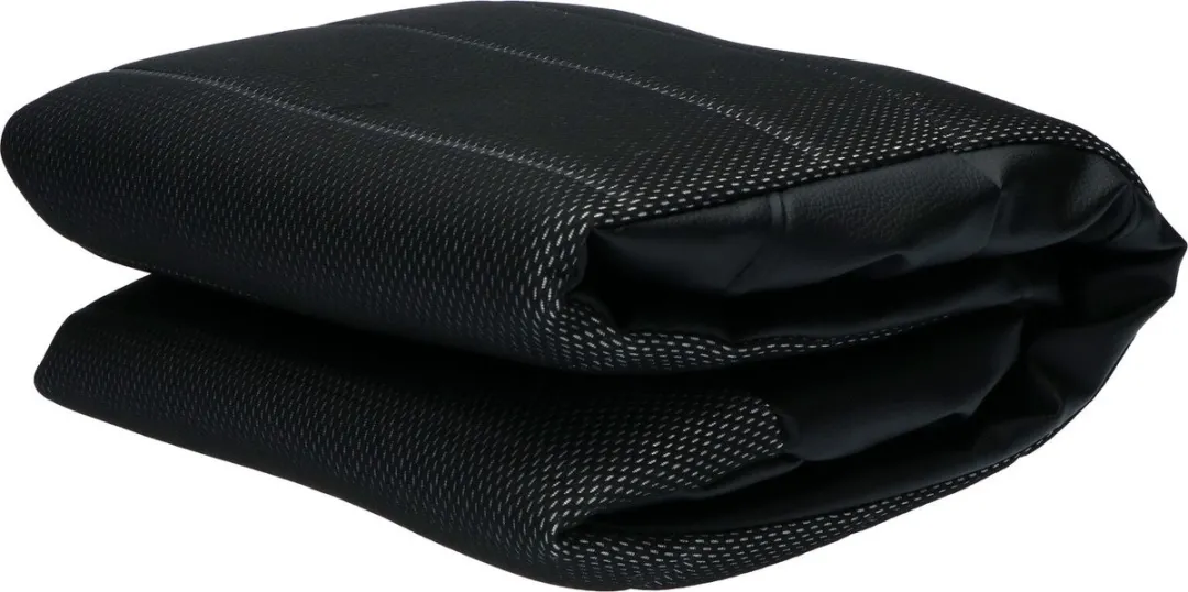 Carpoint Stoelhoesset Praag 4-delig - 2 Stuks - Zwart/Grijs gestreept