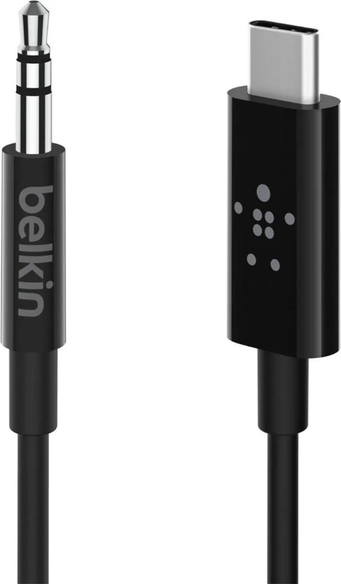 Belkin F7U079bt03-BLK USB-C naar 3.5mm Audiokabel - Zwart