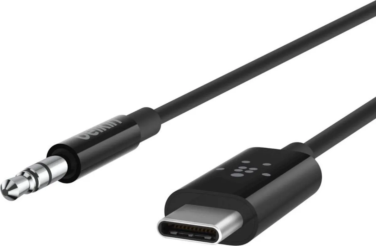 Belkin F7U079bt03-BLK USB-C naar 3.5mm Audiokabel - Zwart - afbeelding 6 van 6