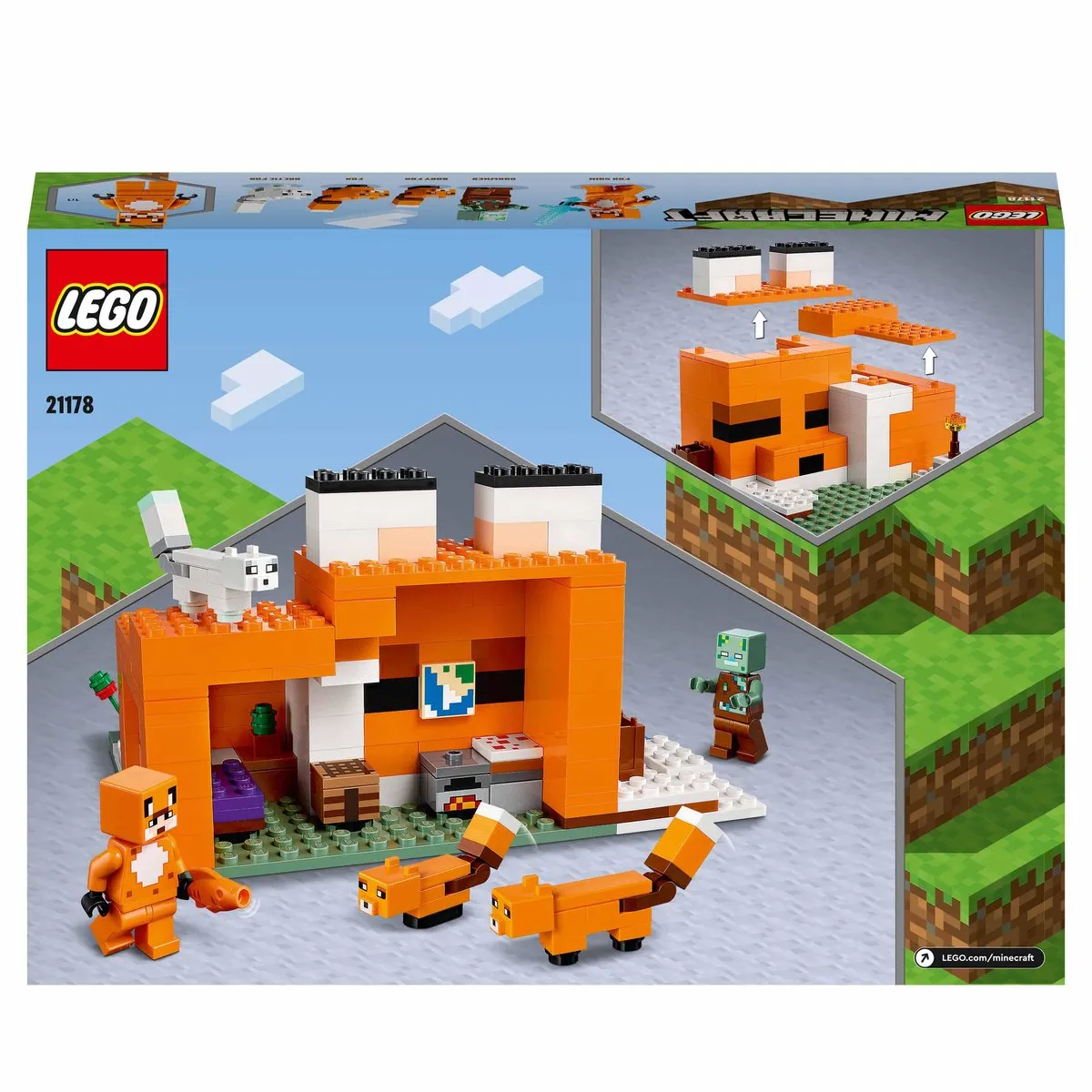 LEGO Minecraft De Vossenhut 21178 - 193 Stenen