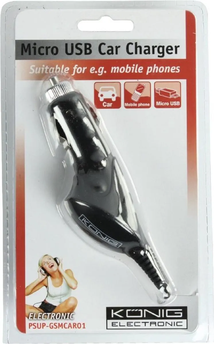 Konig Psup-gsmcar01 Autolader Micro USB - Universeel