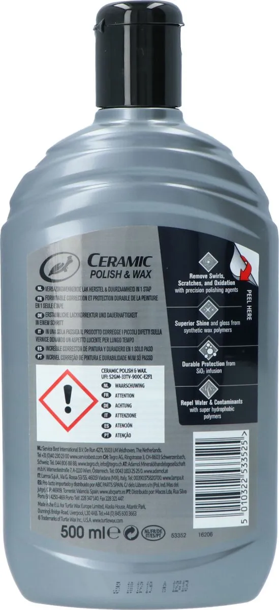Turtle Wax HS Ceramic Polish & Wax 500ml