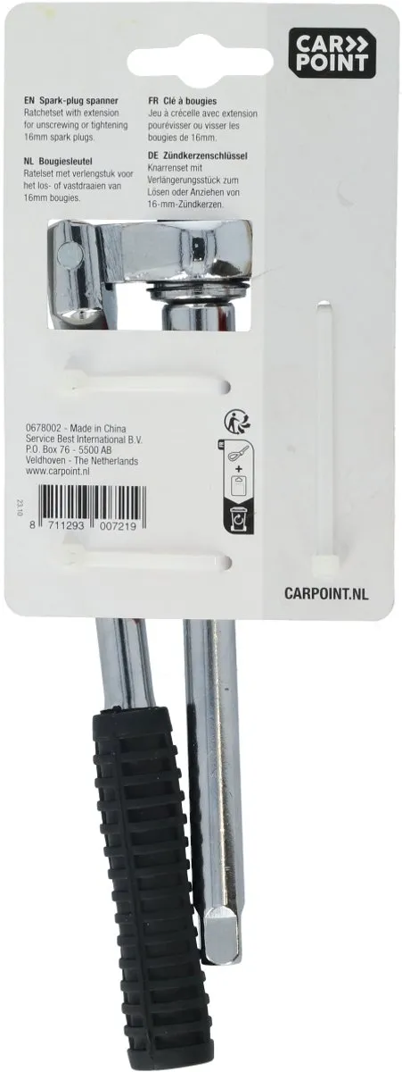 Carpoint Bougiesleutel-ratel 16mm - Chroom