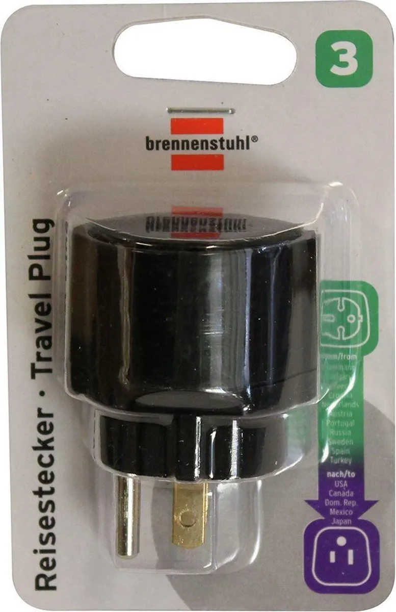 Brennenstuhl 1508550 Travel Adapter USA - Wit