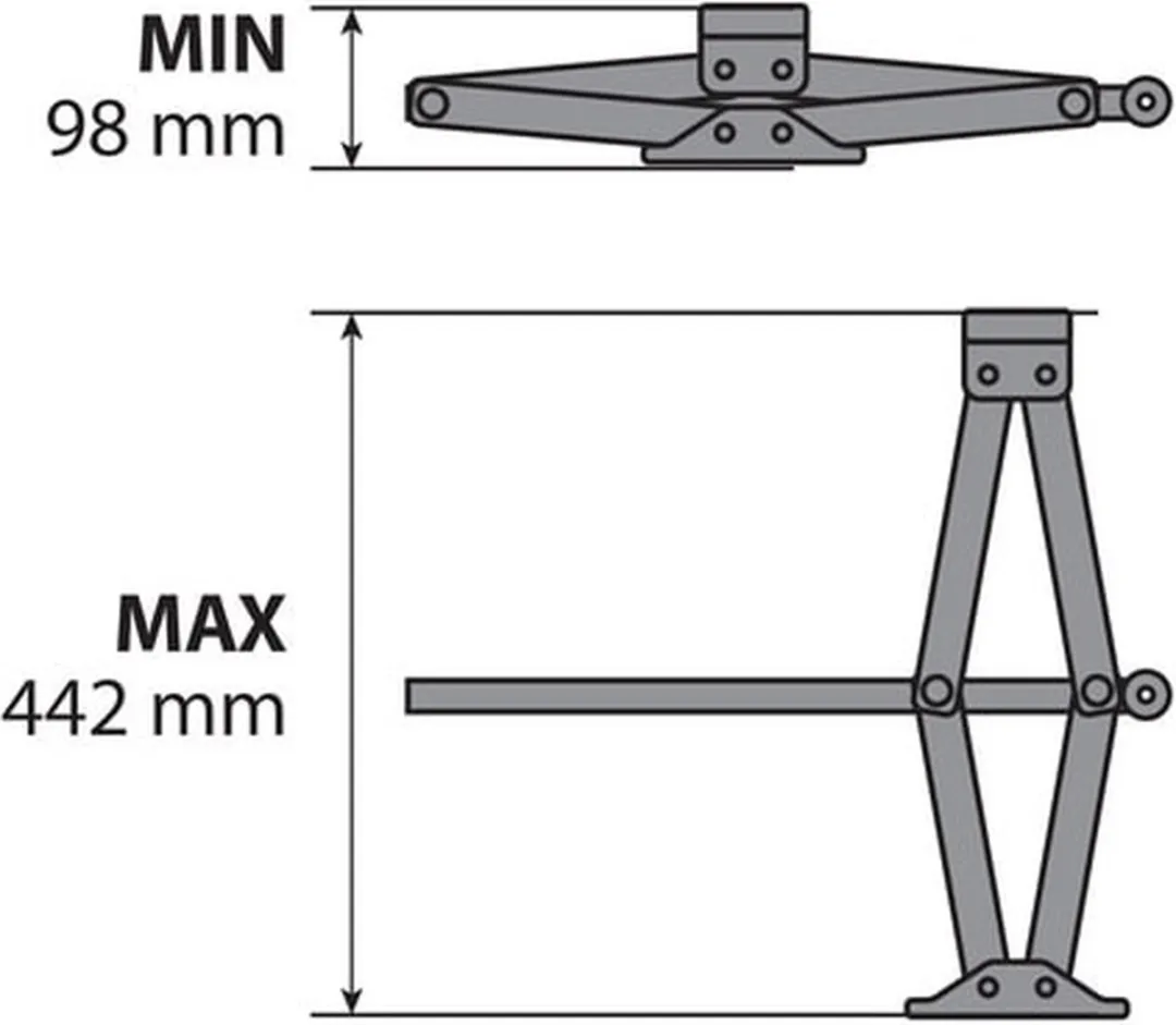 Lampa Schaarkrik 2000 kg - 98-442 mm - Zwart
