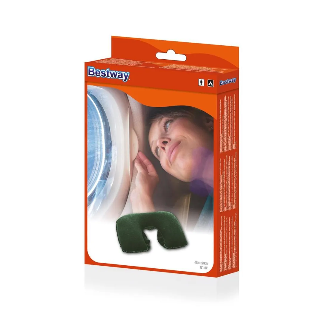 Bestway Opblaasbaar Nekkussen 46x28cm - Groen