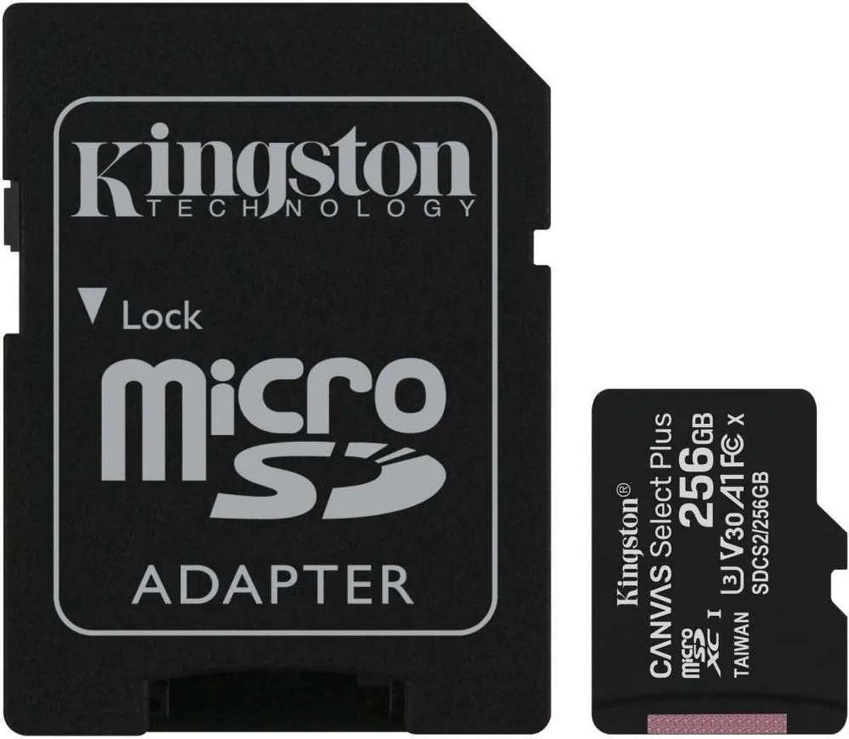 Kingston Canvas Select Plus microSD 256GB - inclusief SD-adapter