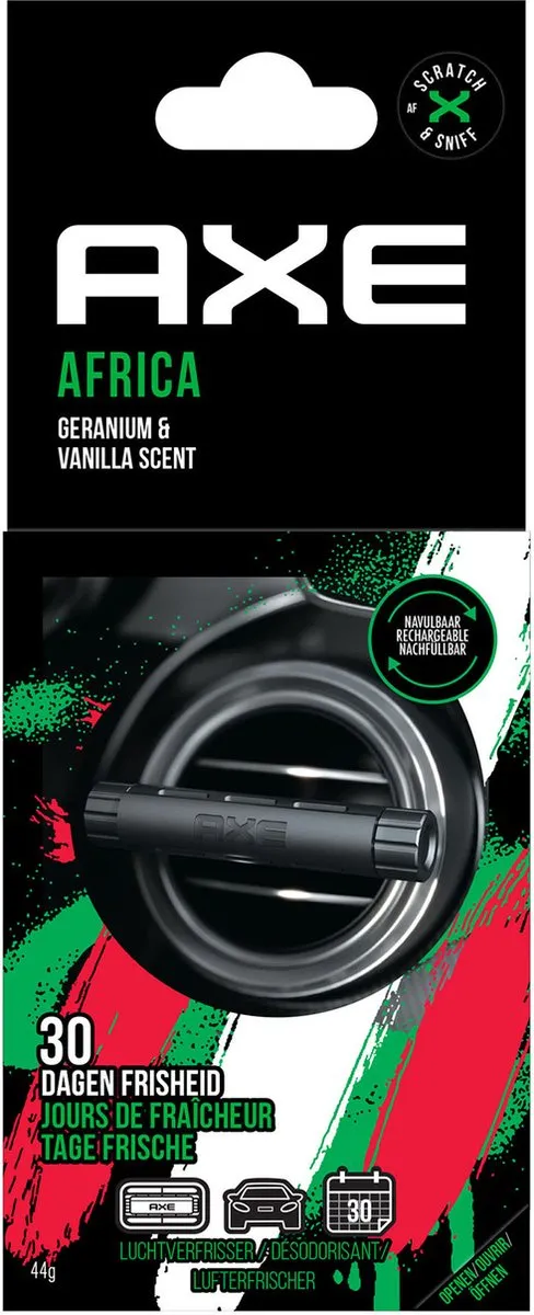 Axe Autoluchtverfrisser Africa - 44ml - Zwart