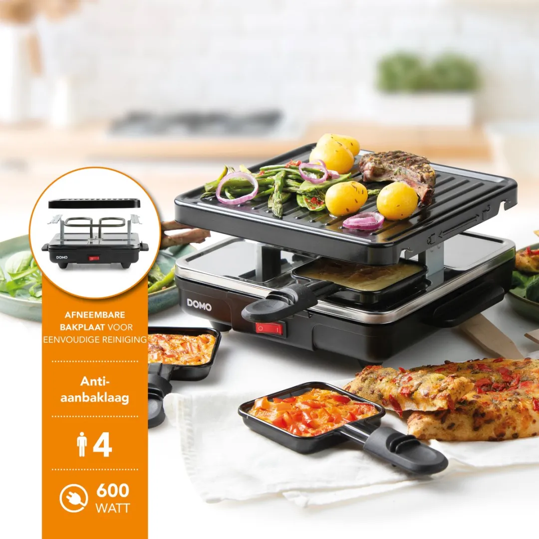 Domo DO9147G Gourmetstel 4 Personen - 600W