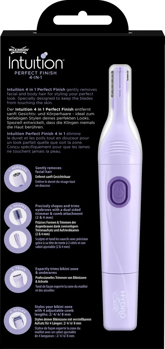 Wilkinson Sword Intuition Perfect Finish 4-in-1 Trimmer - Paars