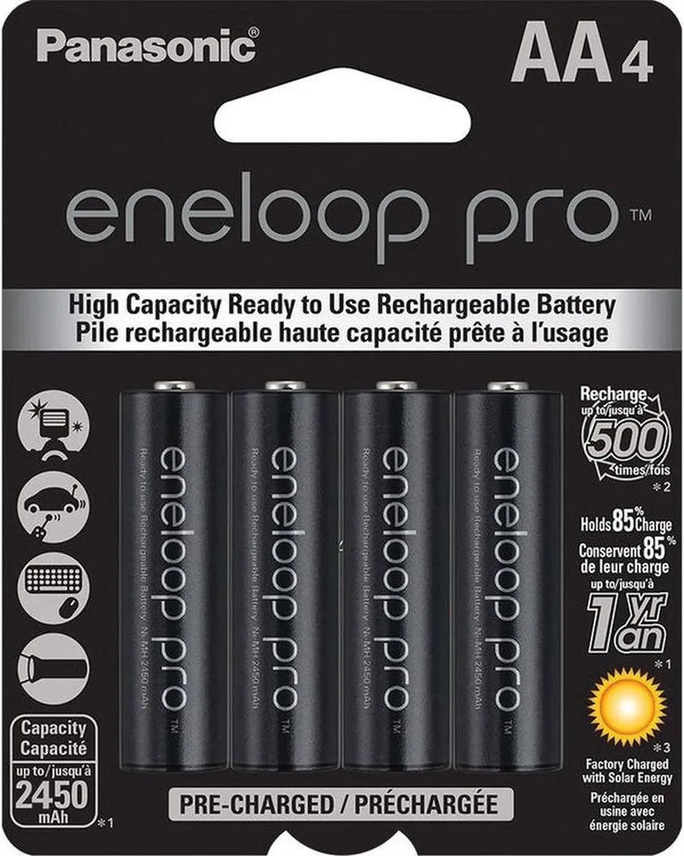 Panasonic Eneloop Pro AA 2500mAh - 4 Stuks