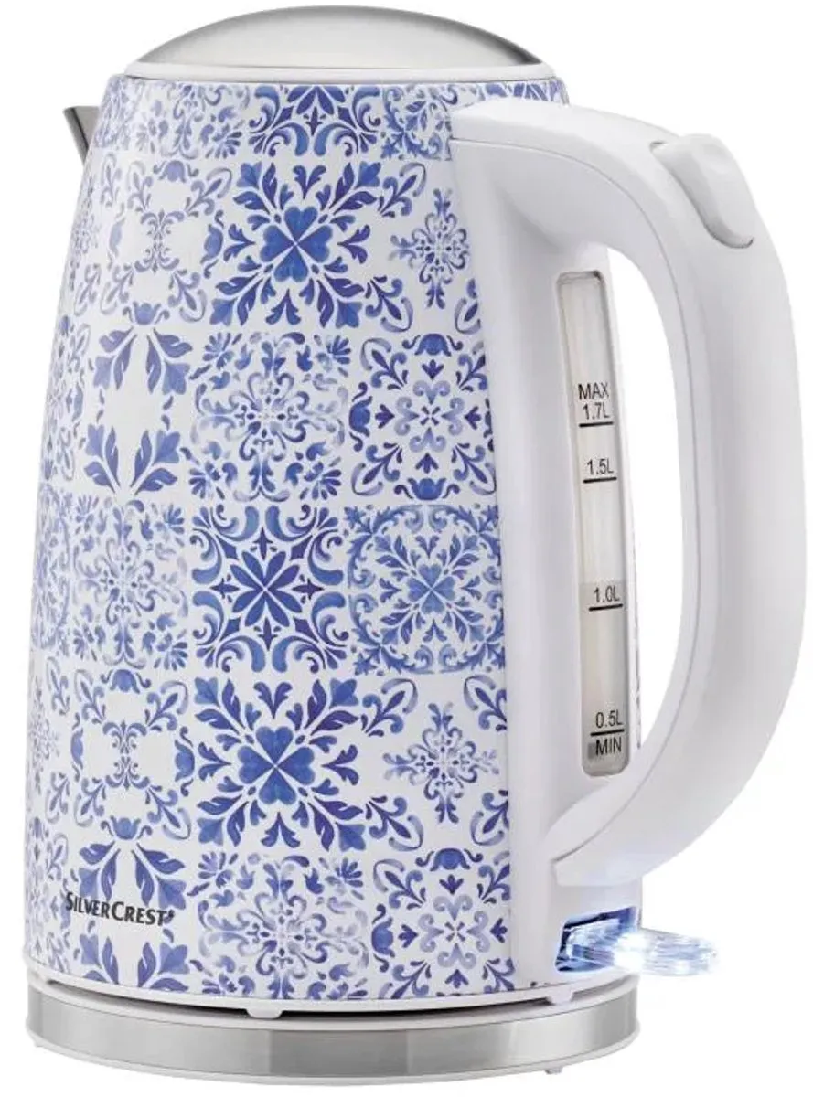 Silvercrest Kitchen Tools Waterkoker 1,7L - 3100W - Blauw/Wit