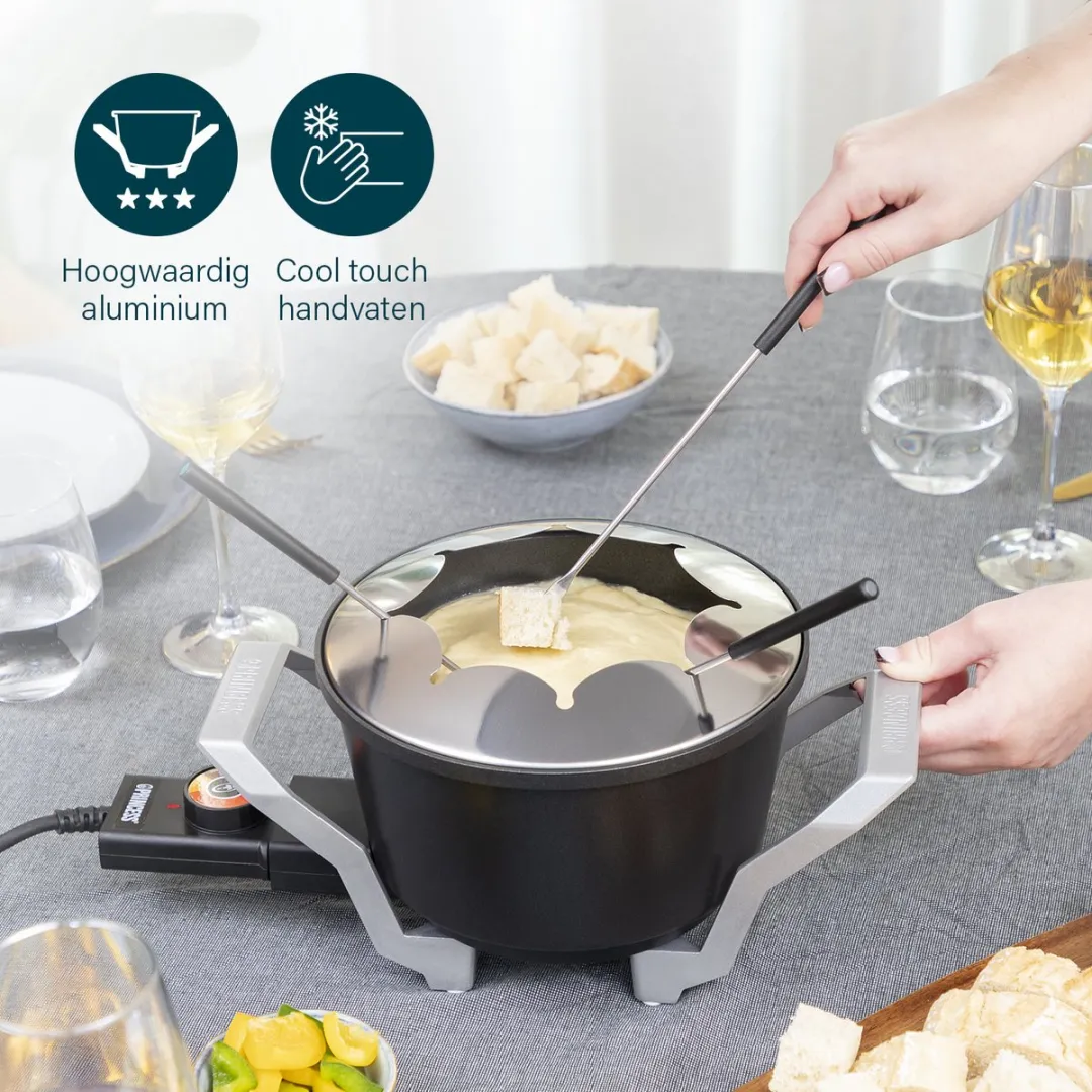 Princess Fonduepan 173100 Elektrische Fondueset 8 Personen - 800W - Zwart