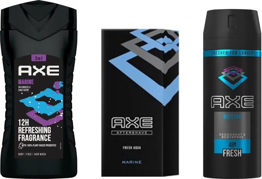 Axe Marine Set - Aftershave Deo Douchegel 500ml