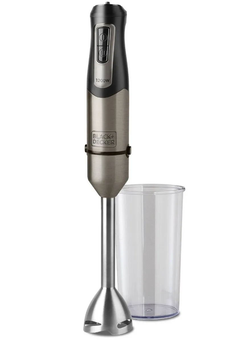 BLACK+DECKER BXHB1200E Staafmixer 1200W - Zwart/RVS
