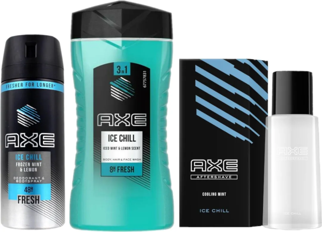 Axe Ice Chill Set - Aftershave/Deo/Douchegel 3x100ml