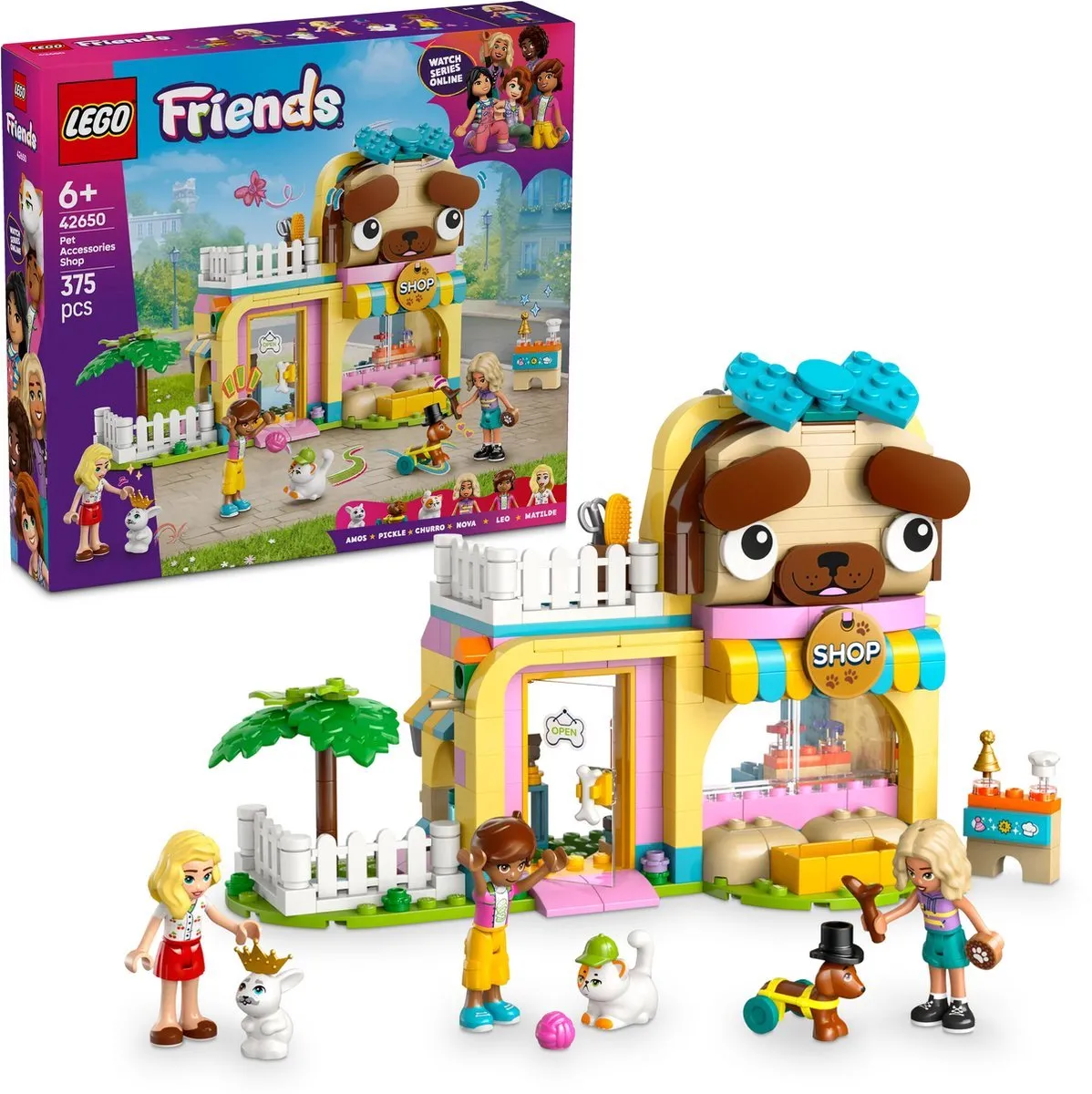 LEGO Friends Winkel met Dierenaccessoires 42650 - 375 Stukken