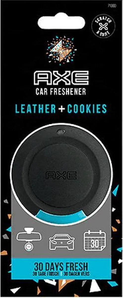 Axe 3D Luchtverfrisser Leather + Cookies - Zwart