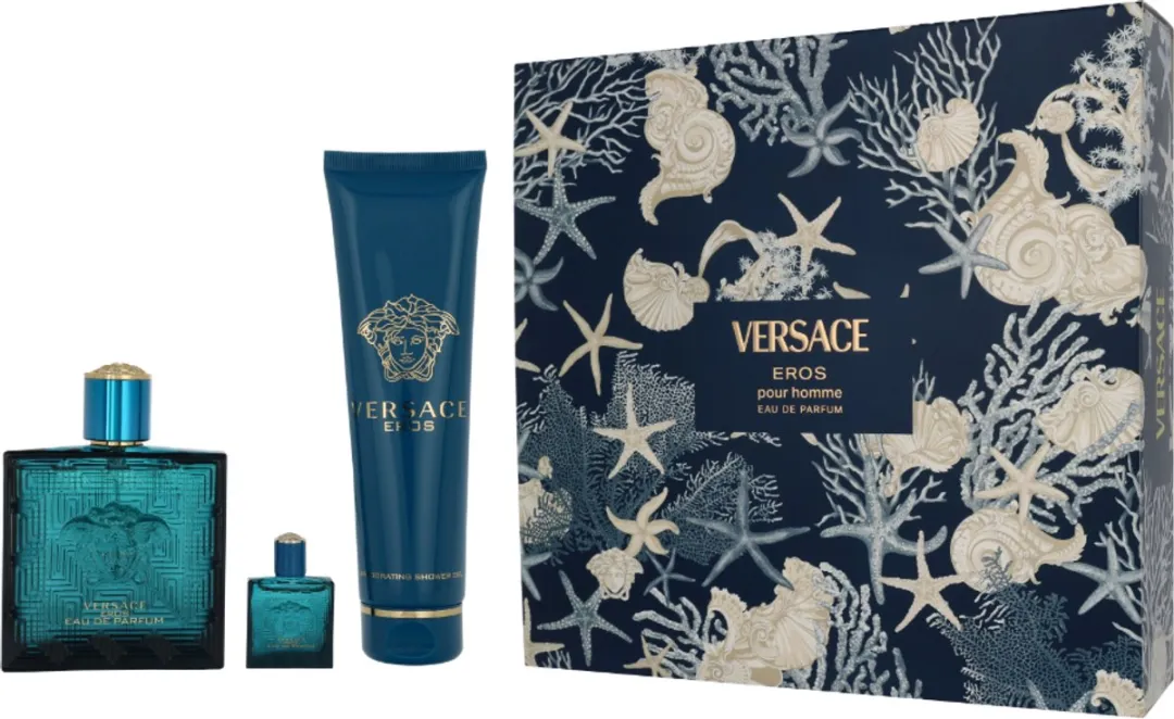 Versace Eros Eau de Parfum Set - 255ml (100ml+5ml+150ml)