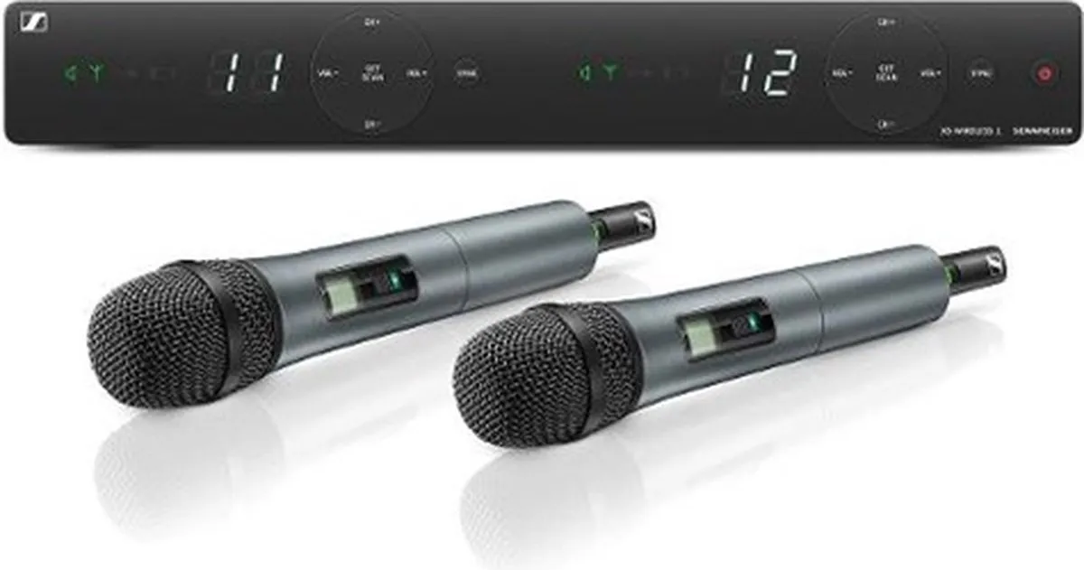 Sennheiser XSW1-825 Dual Draadloze Microfoonset - 2x AA - Zwart/Grijs