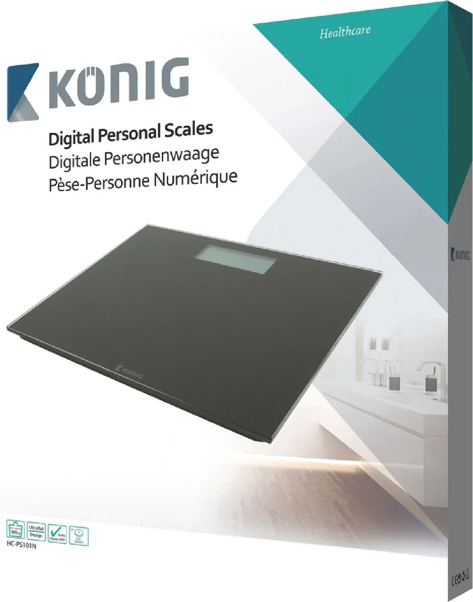 König HC-PS101N Personenweegschaal - 180 kg - Multi Color