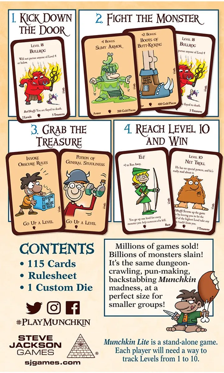 Steve Jackson Games Munchkin Lite Kaartspel - Engelstalig