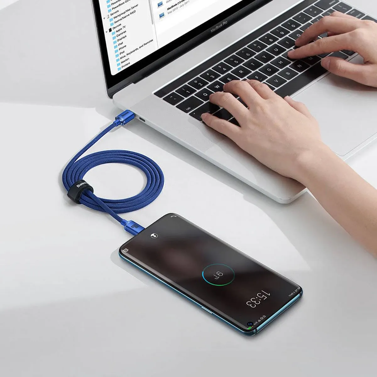 Baseus CAJY000603 Type-C Kabel 100W 1.2m - Blauw