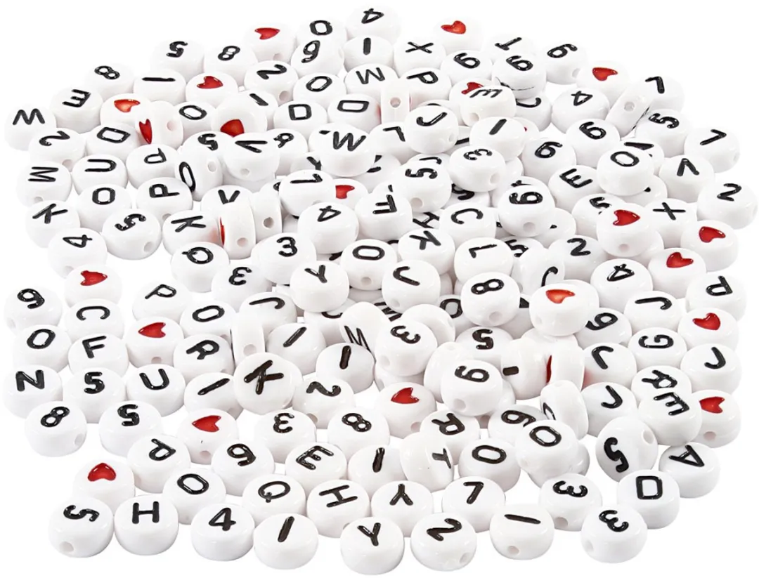 Creativ Company Plastic Letterkralen 7mm - Multikleurig - 200 Stuks