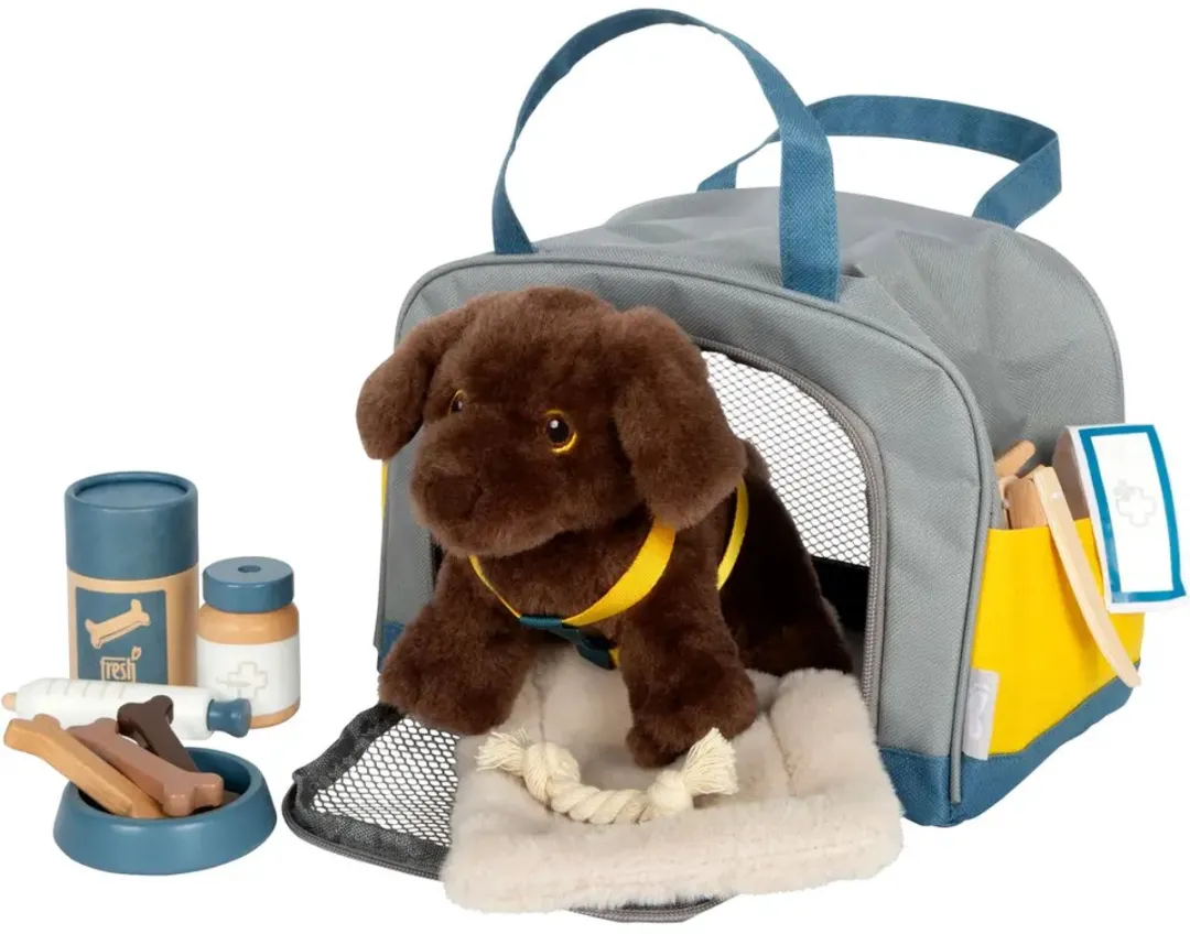 Small Foot Knuffelhond met Draagtas en Verzorgingsset