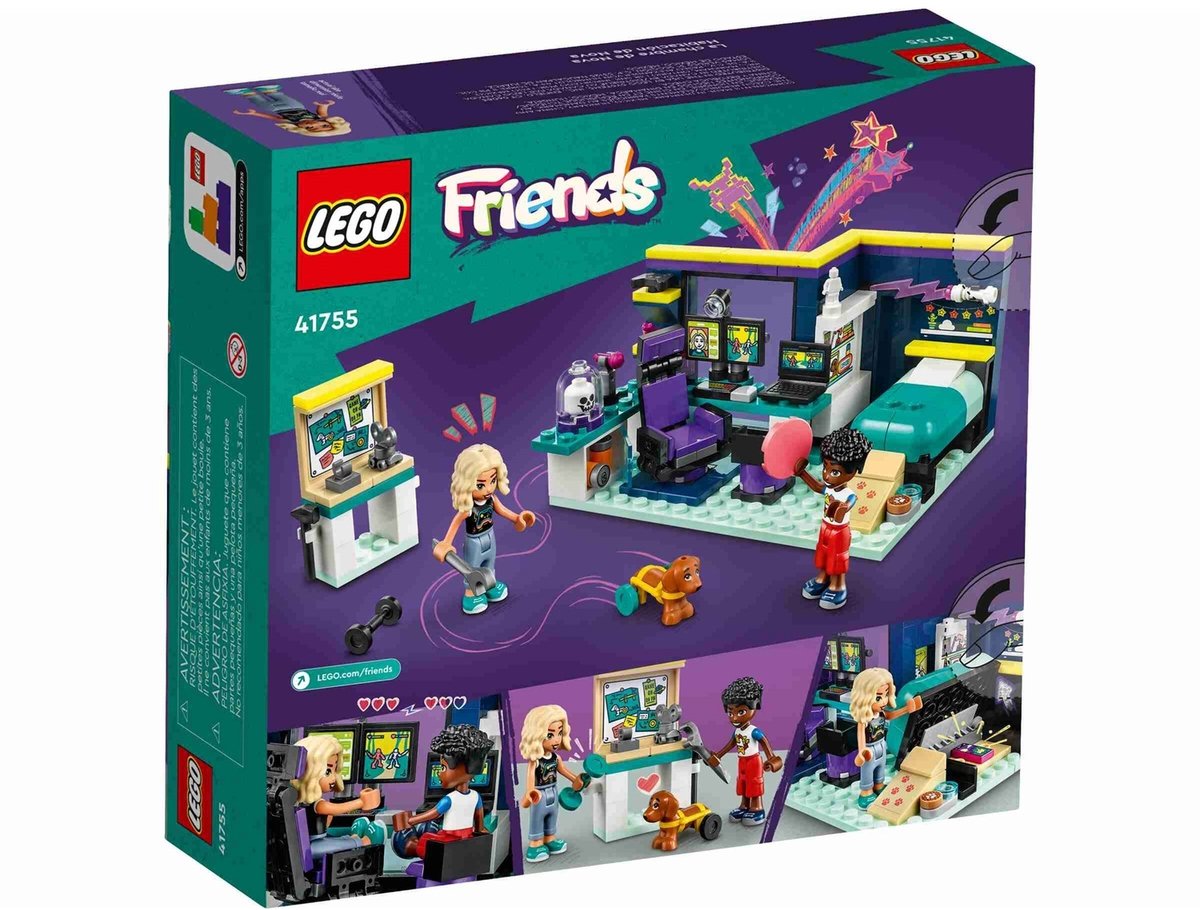 LEGO Friends Nova's kamer Speelgoed Set met Minipoppetjes en Huisdier - 41755