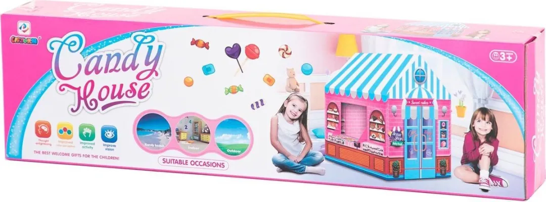 ThimToys Speeltent Taartenwinkel - Roze/Blauw/Wit