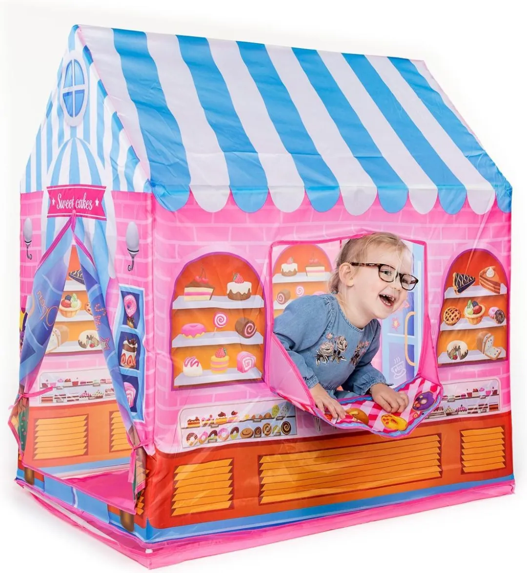 ThimToys Speeltent Taartenwinkel - Roze/Blauw/Wit