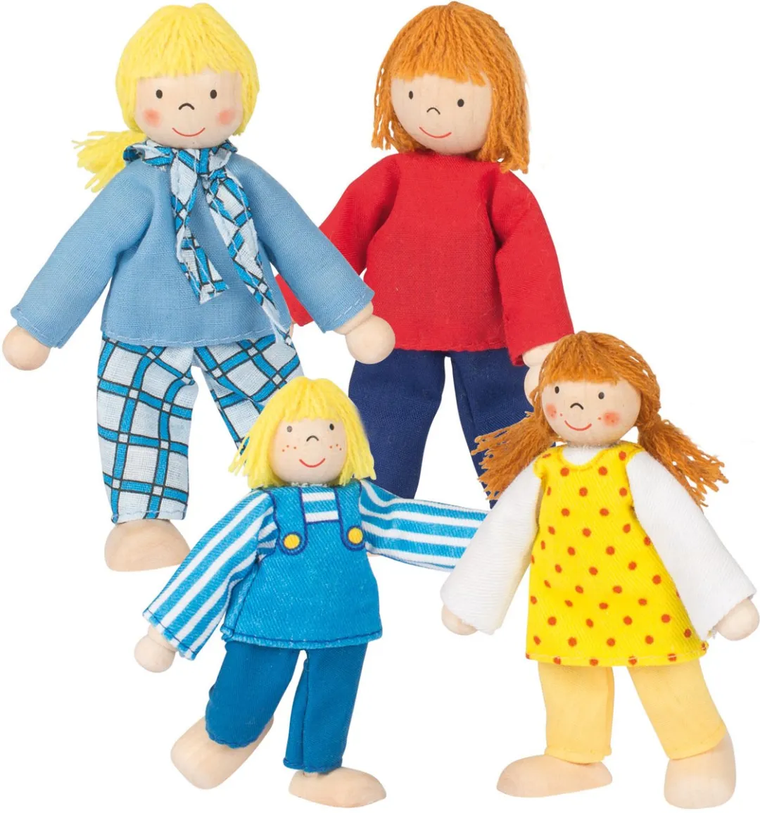 Goki Flexible Puppets Young Family - Multi