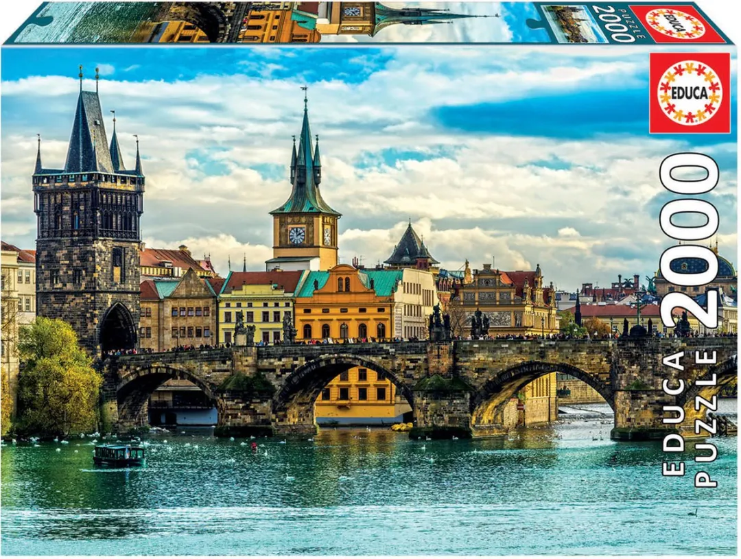 Educa Zicht op Praag Puzzel 2000 Stuks - Multi