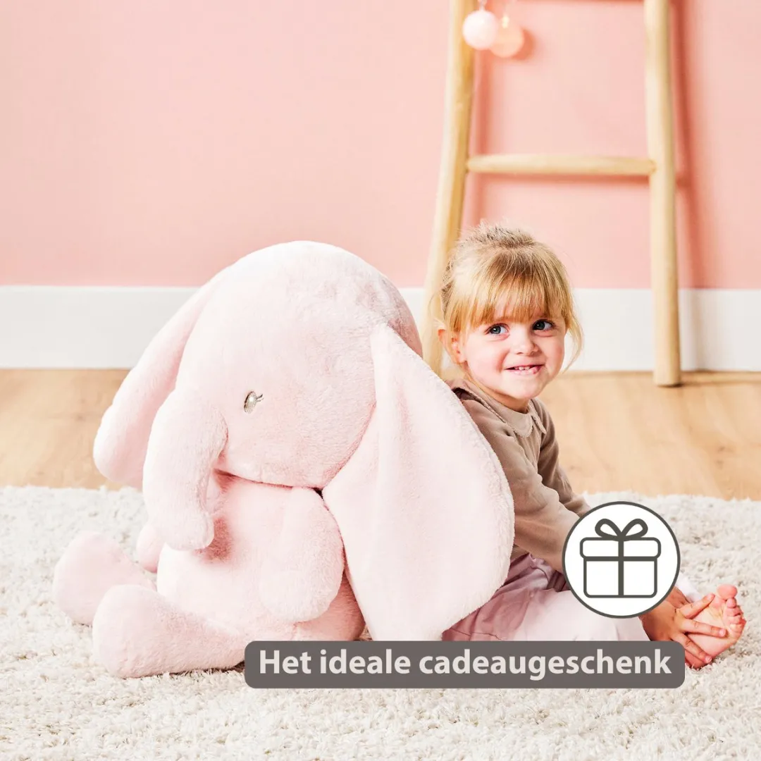 Nattou FanFan Maxi Knuffel Olifant 60cm - Roze